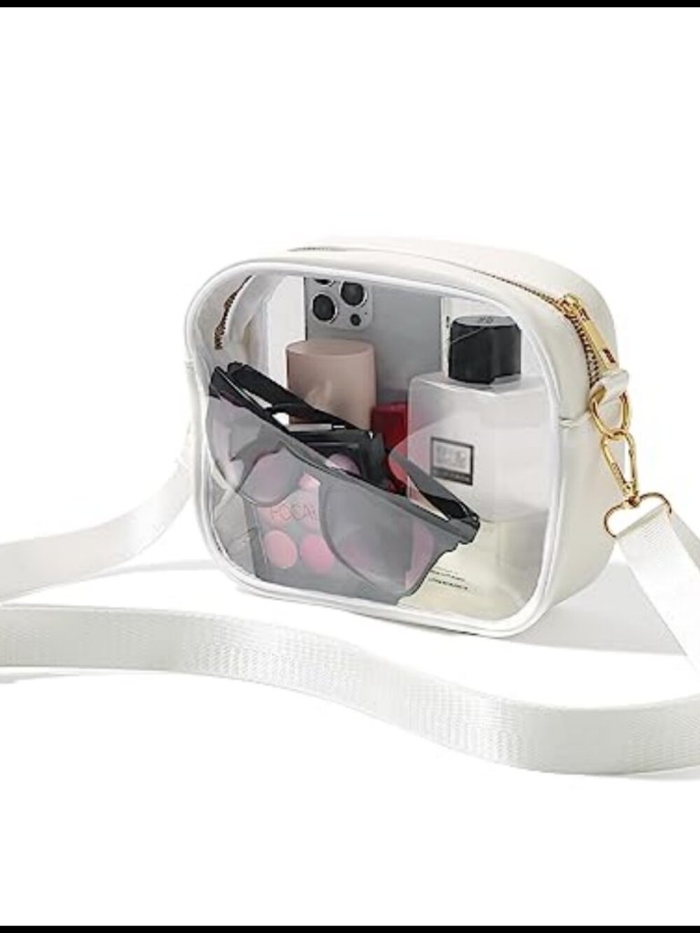 Clear Crossbody Bag Stadium Approved Transparent PVC PU Leather